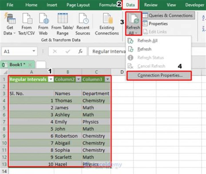 How do you get Excel to refresh automatically?