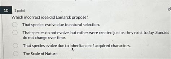 What did Lamarck say that was incorrect?