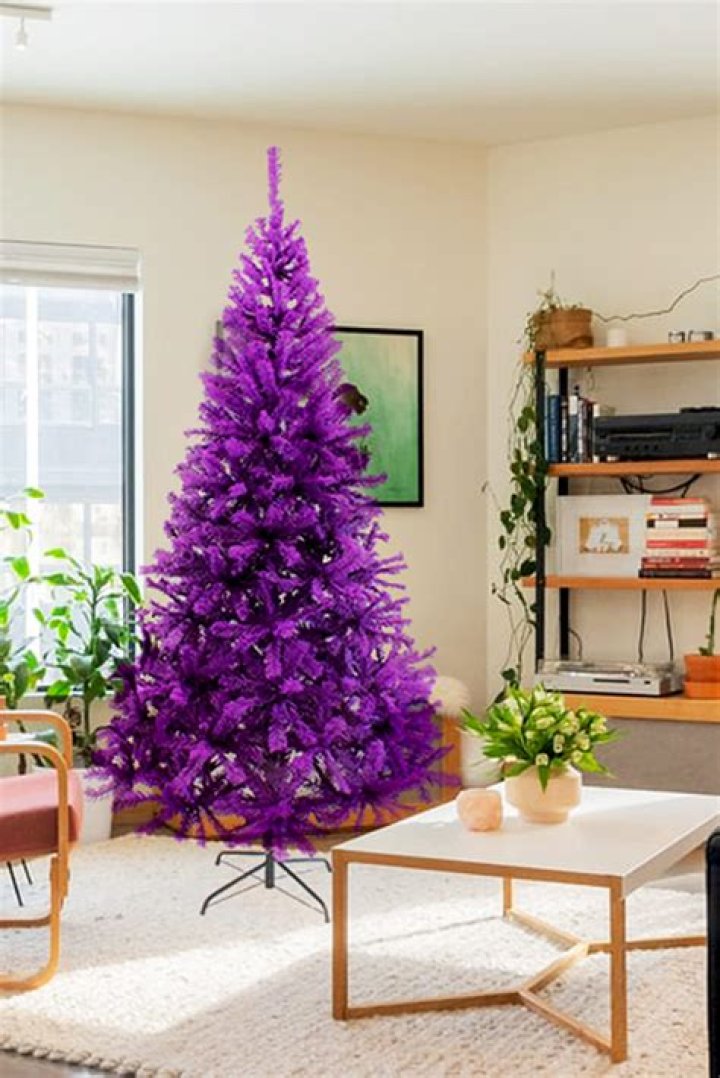 What does a purple Christmas tree mean?