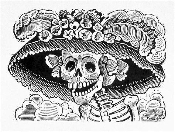 What was the original message of the skeleton La Catrina?