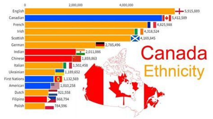 Which race has the largest population in Canada?